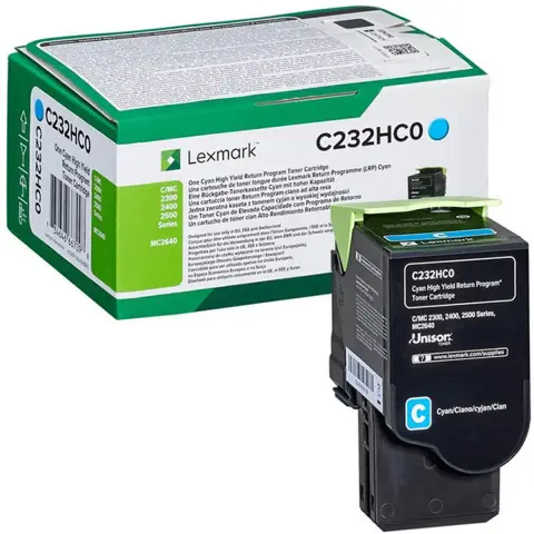 Lexmark C232HC0 - Toner cyan XL do Lexmark MC2325adw, MC2425adw, MC2535adwe, MC2640adwe, C2325dw, C2425dw, C2535dw